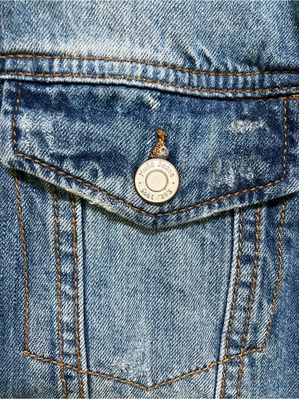 Mudd Distressed Denim Jacket L